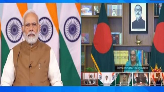 PM Modi, Sheikh Hasina Jointly Inaugurate Rail, Power Sector Projects Between India, Bangladesh
