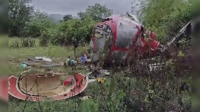 4 Injured As Helicopter On Mumbai-Hyderabad Flight Crashes Near Pune Hills