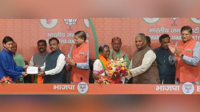 Former BJD MP Sidhant Mohapatra & Padma Shri Damayanti Beshra Join BJP