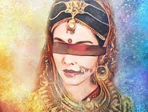For what work Gandhari suffered the death of 100 sons