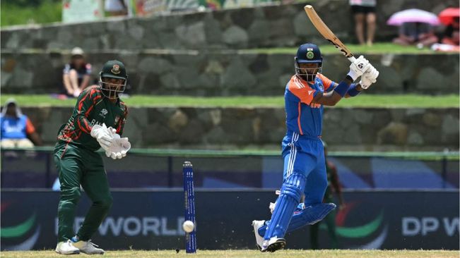 T20 World Cup: Hardik Pandya's Unbeaten Fifty Guides India To 196/5 Against Bangladesh