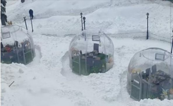 India's first glass igloo restaurant come up in J&K's Gulmarg