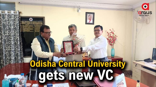 Newly appointed Odisha Central University Vice-Chancellor Prof. Chakradhar Tripathi assumes office