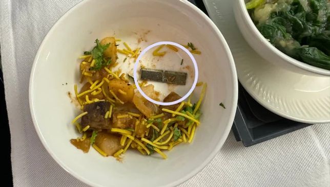 Air India passenger finds metal blade in meal