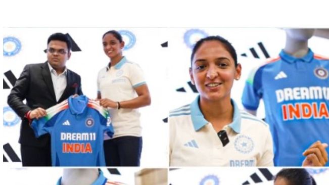 Jay Shah And Harmanpreet Kaur Unveil India’s New ODI Jersey Ahead Of Australia Tour