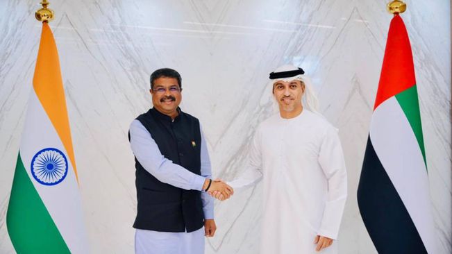 Dharmendra Pradhan Meets UAE Education Minister Ahmad Al Falasi In Abu Dhabi