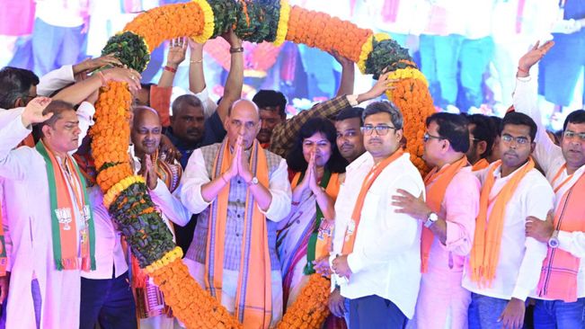 Odisha: Rajnath Singh Exhorts Workers To Work 13 Hrs A Day, Claims BJP Will Form Next Govt