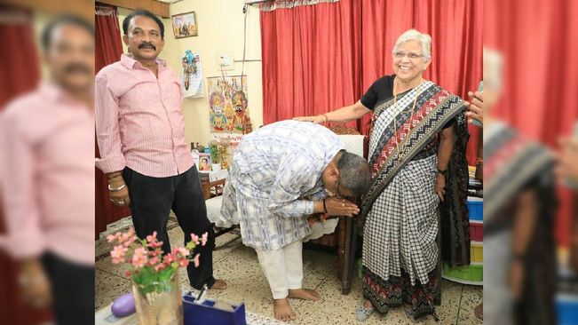 Union Minister Pradhan Meets Rasheswari Devi In Sambalpur