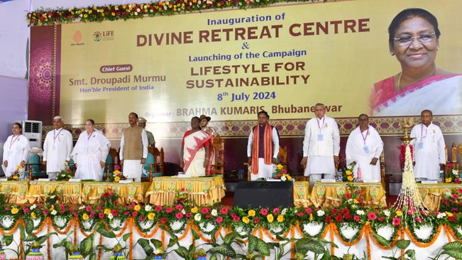 President Murmu Inaugurates Divine Retreat Centre Of Brahma Kumaris Near Bhubaneswar