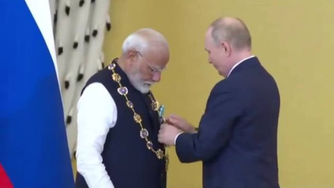 PM Modi Receives Russia'S Highest Civilian Award, Dedicates It To People Of India