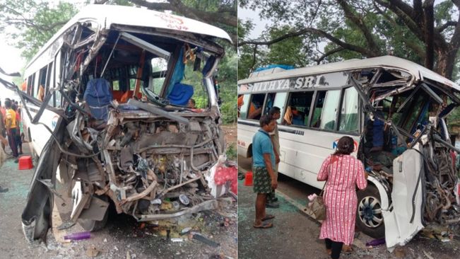 3 Killed, 14 Injured As Bus Carrying Pilgrims Hits Truck In Odisha's Mayurbhanj