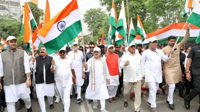 JP Nadda Launches Tiranga Yatra In Rajkot