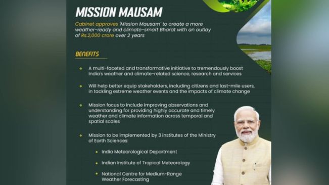 Union Cabinet Approves 'Mission Mausam' To Tackle Extreme Weather Events, Climate Change Impacts