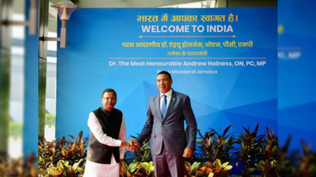 Jamaican PM Arrives In Delhi For Four-Day Historic Visit