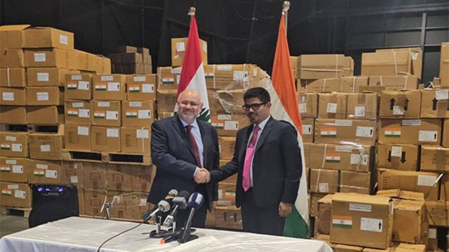 India Hands Over First Tranche Of Humanitarian Assistance To Lebanon