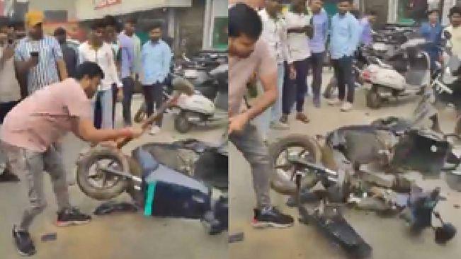 Man Smashes Ola Scooter After Receiving Rs 90,000 Bill For Repairs