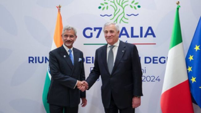 EAM Jaishankar Meets Italy'S Counterpart During G7 Foreign Ministers' Meeting