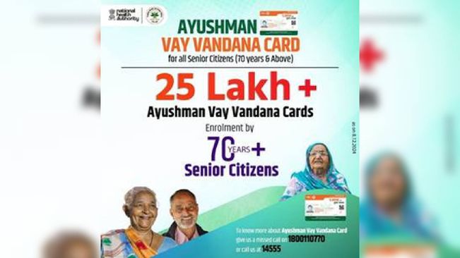 25 Lakh Elderly Above 70 Enrol For Ayushman Cards In Less Than 2 Months: Centre