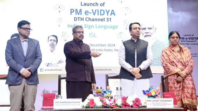 Dharmendra Pradhan Launches PMeVIDYA DTH Channel For Indian Sign Language