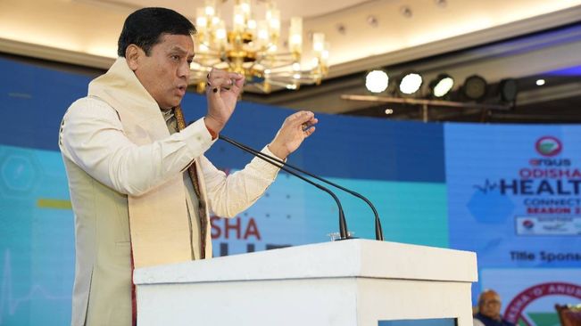 Argus News Health Conclave: Sonowal Utters Jai Jagannath, Starts Speech In Odia