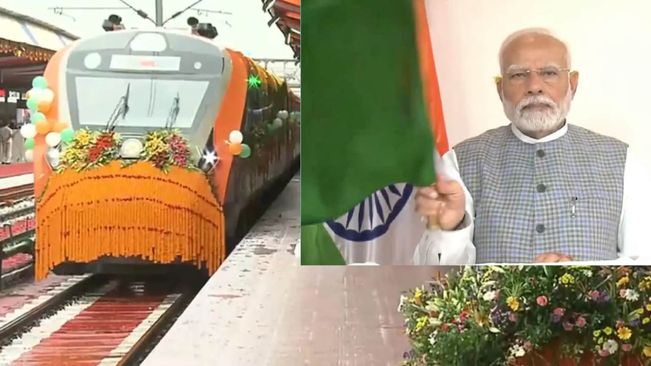 PM Modi Flags Off 6 Vande Bharat Trains At Jharkhand's Tatanagar