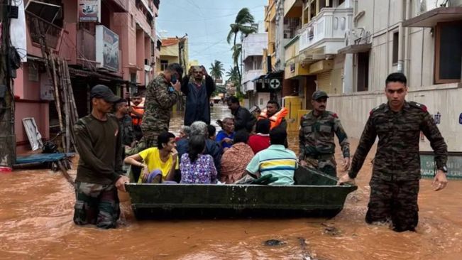 Indian Army Carries Out Multiple Rescue Operations In Puducherry