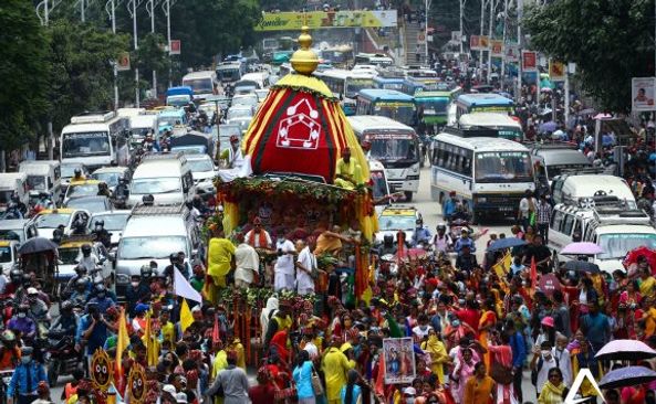 Jagannath Rath Yatra hits roads of Kathmandu after 3 years