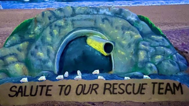 Silkyara tunnel rescue: Sudarsan Pattnaik dedicates sand-art to salute efforts of rescue team