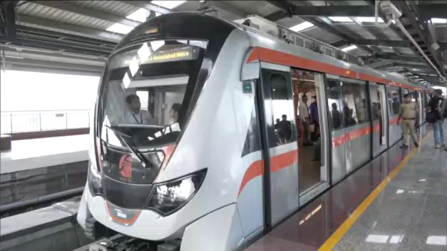 India's first stop of metro train inaugurated in Gandhinagar today