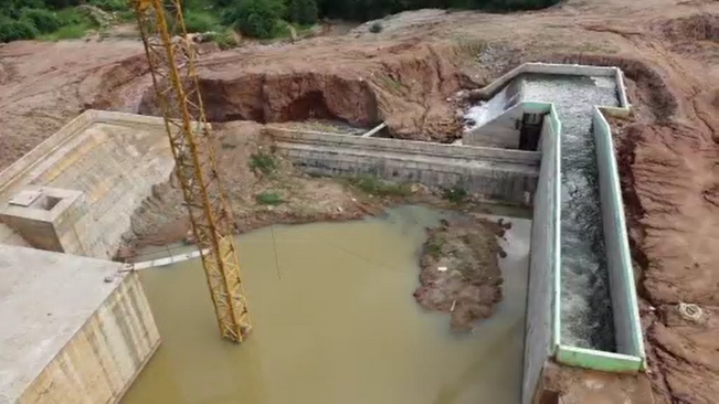 Water from the Ghatakeswar dam went to the farmland