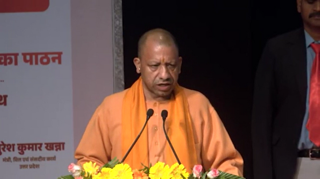 Yogi Adityanath has lashed out at the Congress government