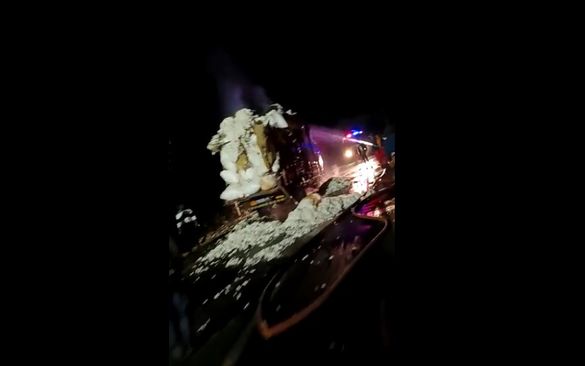 Cotton-laden truck catches fire in Kalahandi