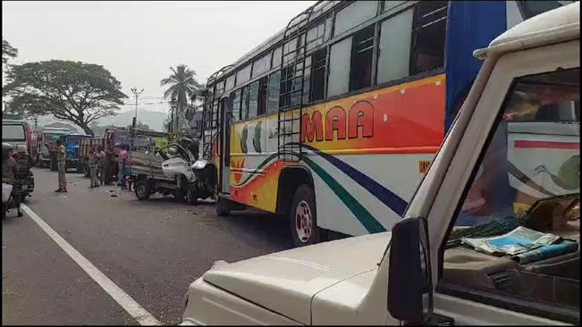 A Tata AC collided head-on with a passenger bus near Asika police station Khadbag in Ganjam district.