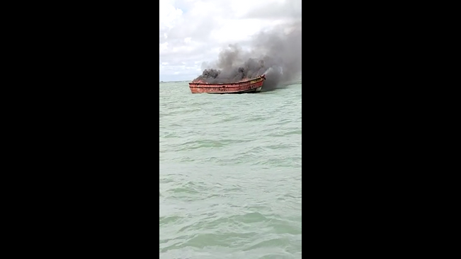 Fishing boat catches fire mid-sea near APJ Abdul Kamal Island, no casualties