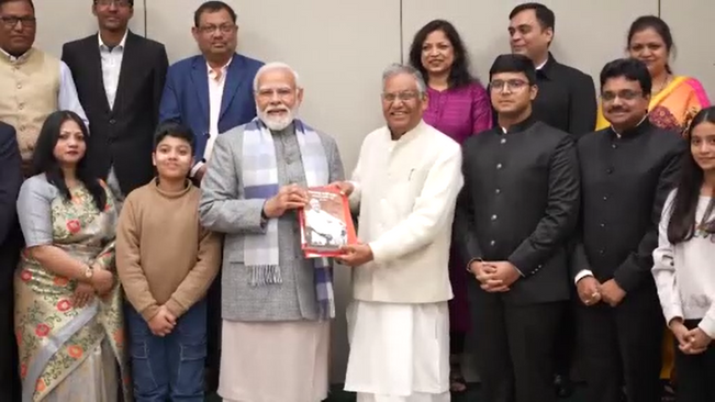 PM Modi meets family members of former Bihar CM Karpoori Thakur, expresses happiness