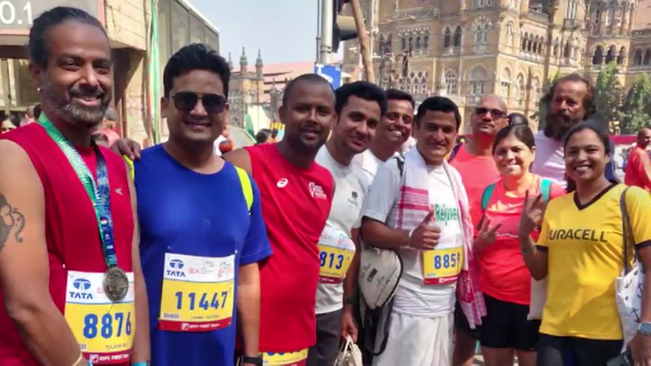 Odia Youth Ultra Marathoner Pradeep Senapati joined the Mumbai Marathon