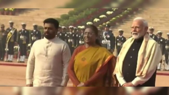 Sri Lankan President Receives Ceremonial Welcome At Rashtrapati Bhavan