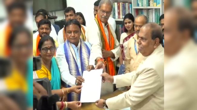 BJP MLA Surama Padhy Files Nomination For Odisha Legislative Assembly Speaker Post