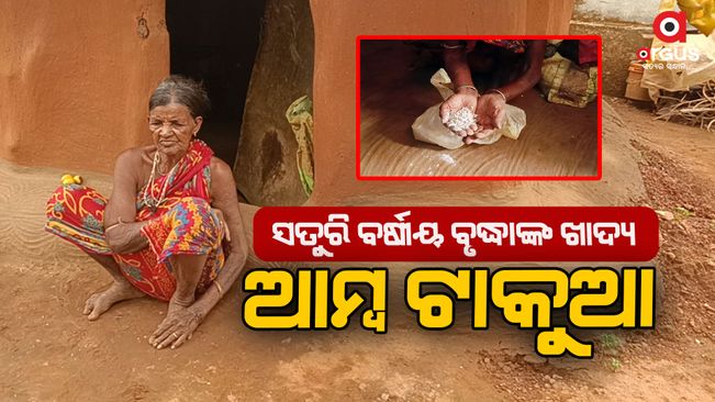 Seventy year old woman struggle life in Nabarangapur