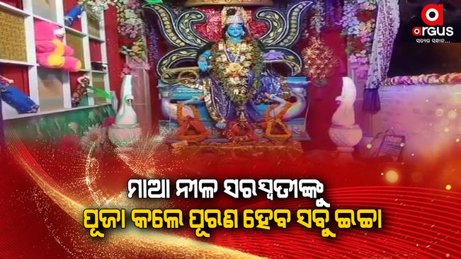 Maa Neela Saraswati has been worshiped in Kaunsa area of Khordha for 3 years