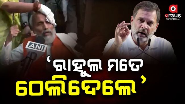 BJP MP Pratap Chandra Sarangi says, "Rahul Gandhi pushed me