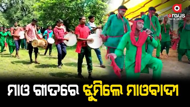 The Maoists danced to traditional instruments and Mao songs