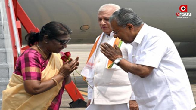President Murmu arrives on two-day visit to Kerala