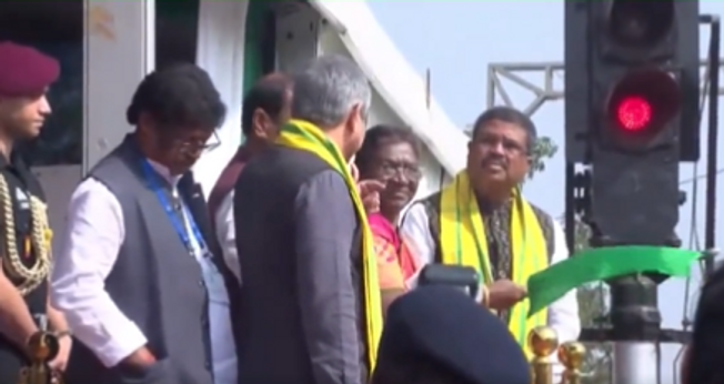 President Flags Off Three New Trains At Badampahar In Odisha