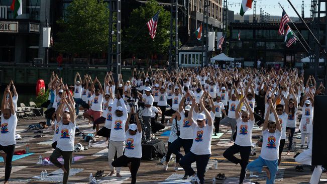 Indian Embassy Celebrates International Yoga Day In Washington