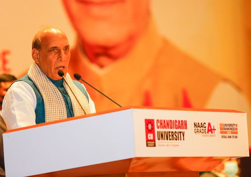 Rajnath Singh inaugurates space research centre at Chandigarh University