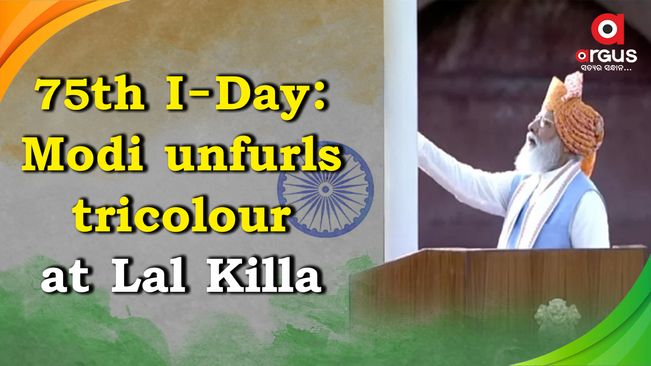 Modi unfurls Tricolour at Red Fort as India celebrates 75th I-Day